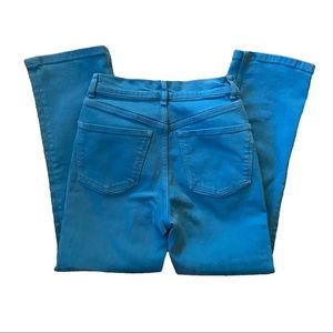 bright blue ASOS colorful jeans